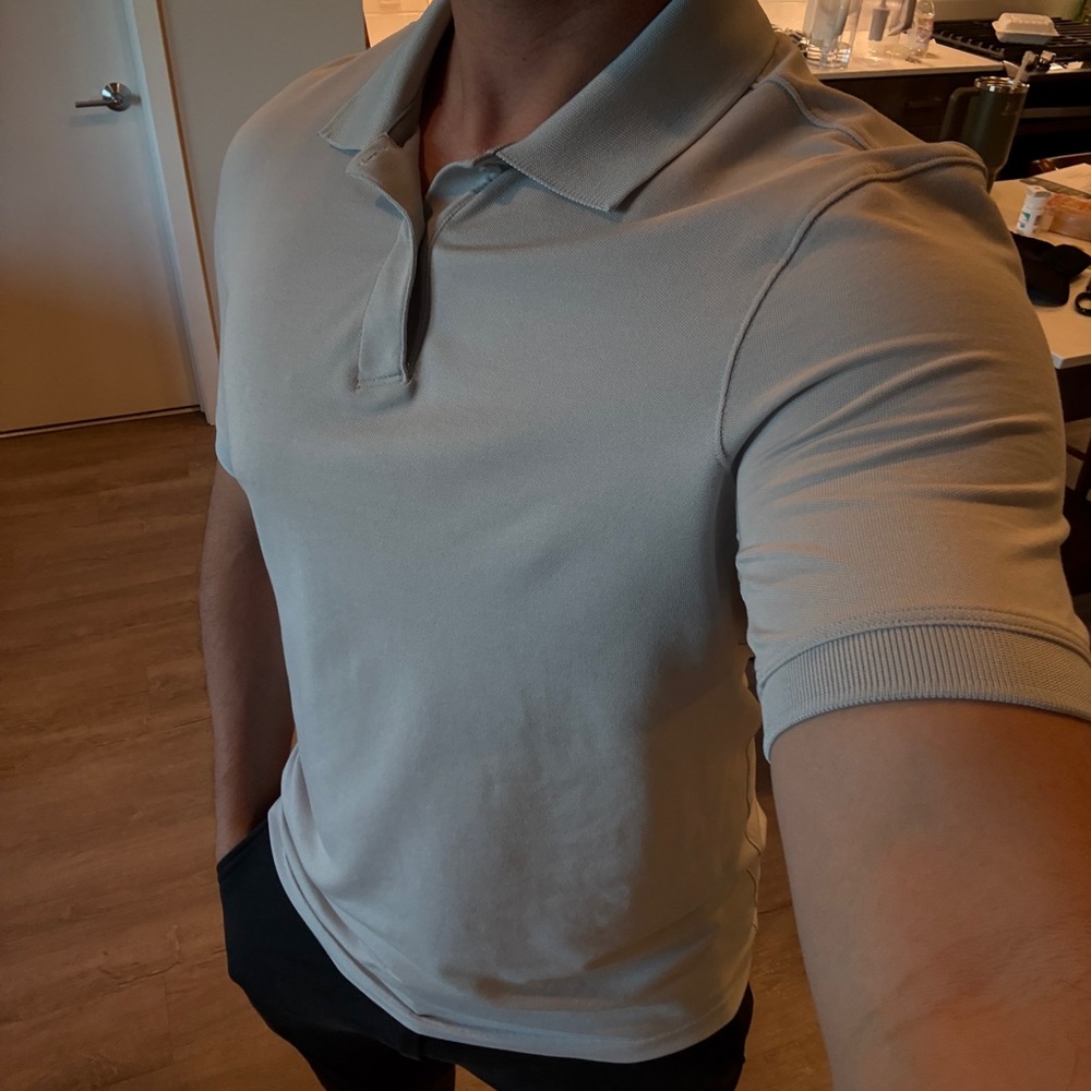 Lululemon Light Blue Athletic Polo